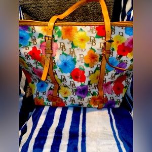 Dooney & Buorke 1975 hibiscus floral print satchel